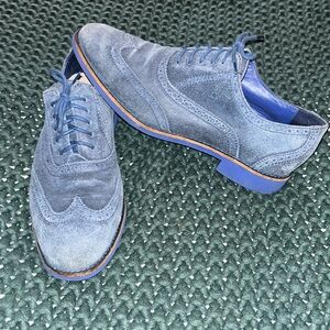Cole Haan blue women’s suede wingtip Oxford shoes